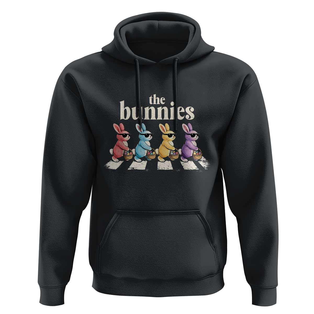 The Bunnies Parody Crossing Rabbits Graphic Hoodie Funny Easter Pop Culture Style Cute Bunny Gift
