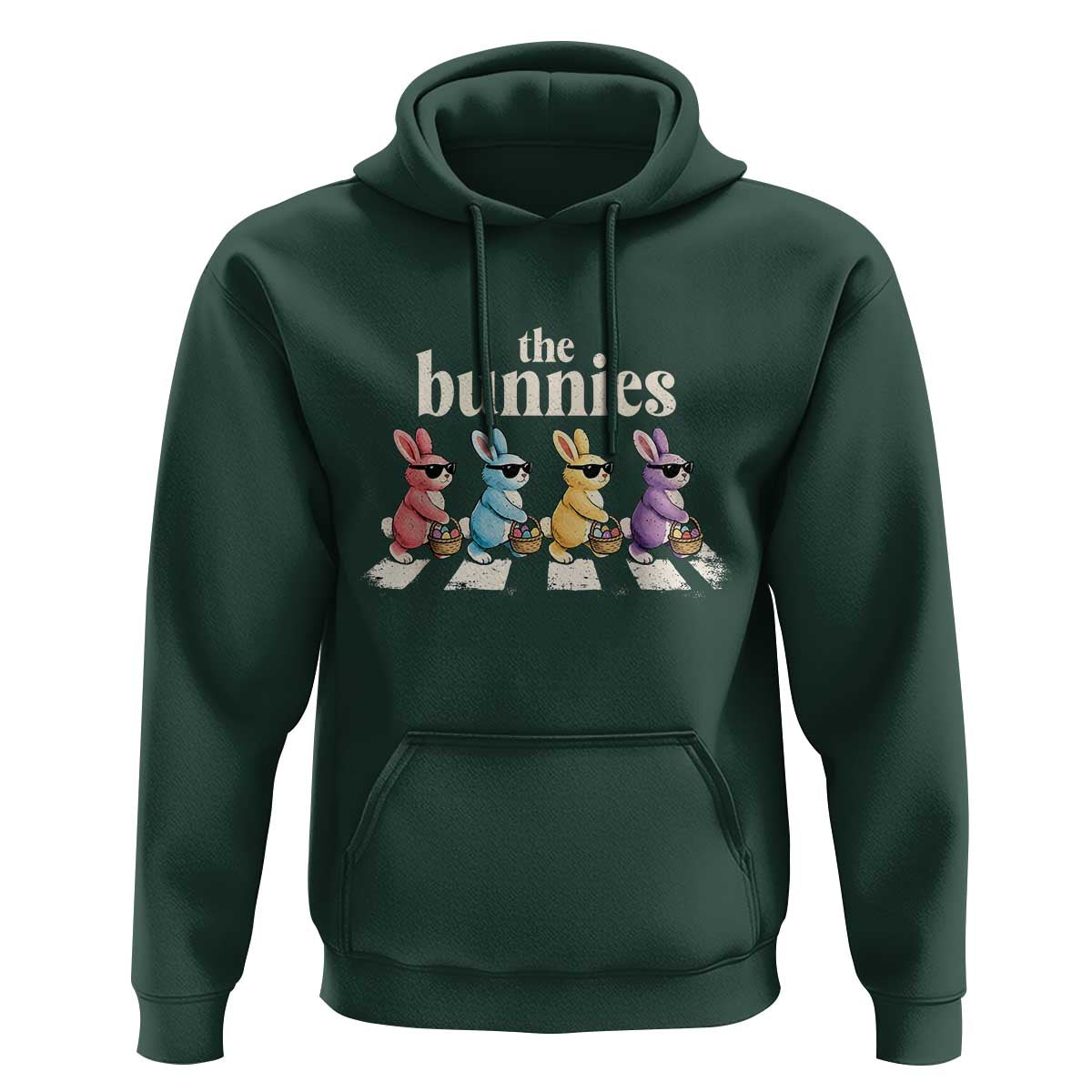 The Bunnies Parody Crossing Rabbits Graphic Hoodie Funny Easter Pop Culture Style Cute Bunny Gift