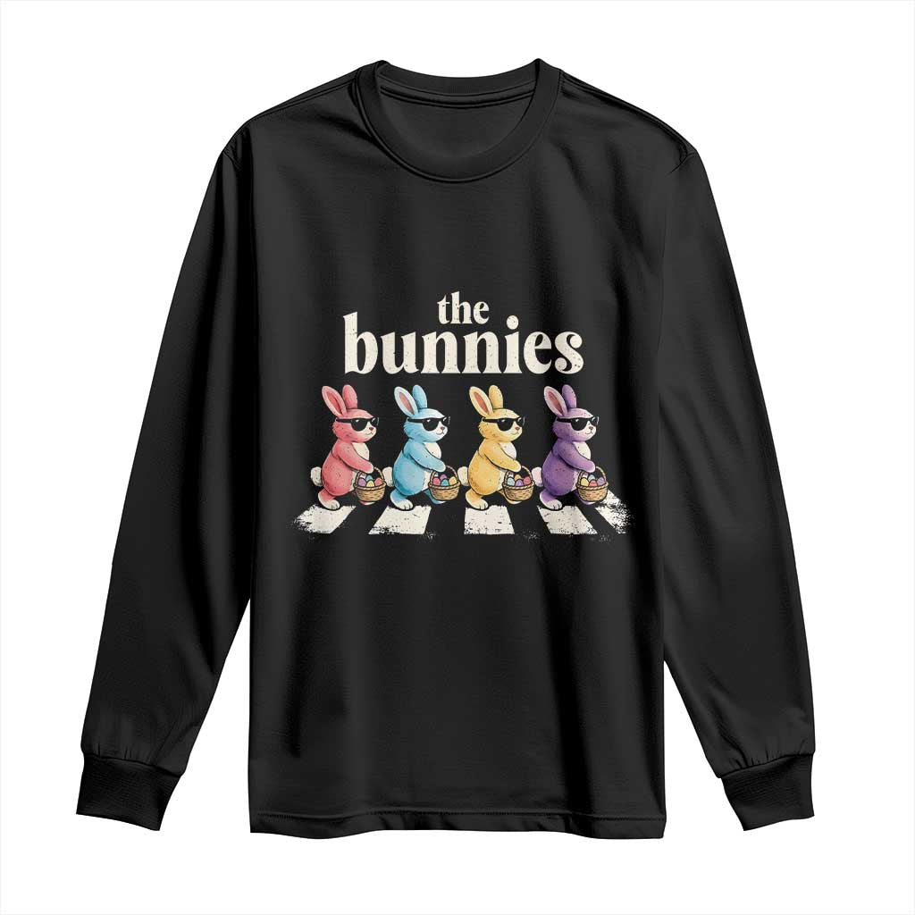 The Bunnies Parody Crossing Rabbits Graphic Long Sleeve Shirt Funny Easter Pop Culture Style Cute Bunny Gift