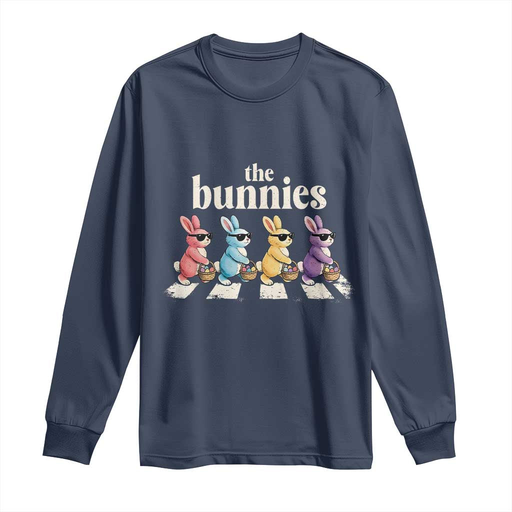 The Bunnies Parody Crossing Rabbits Graphic Long Sleeve Shirt Funny Easter Pop Culture Style Cute Bunny Gift