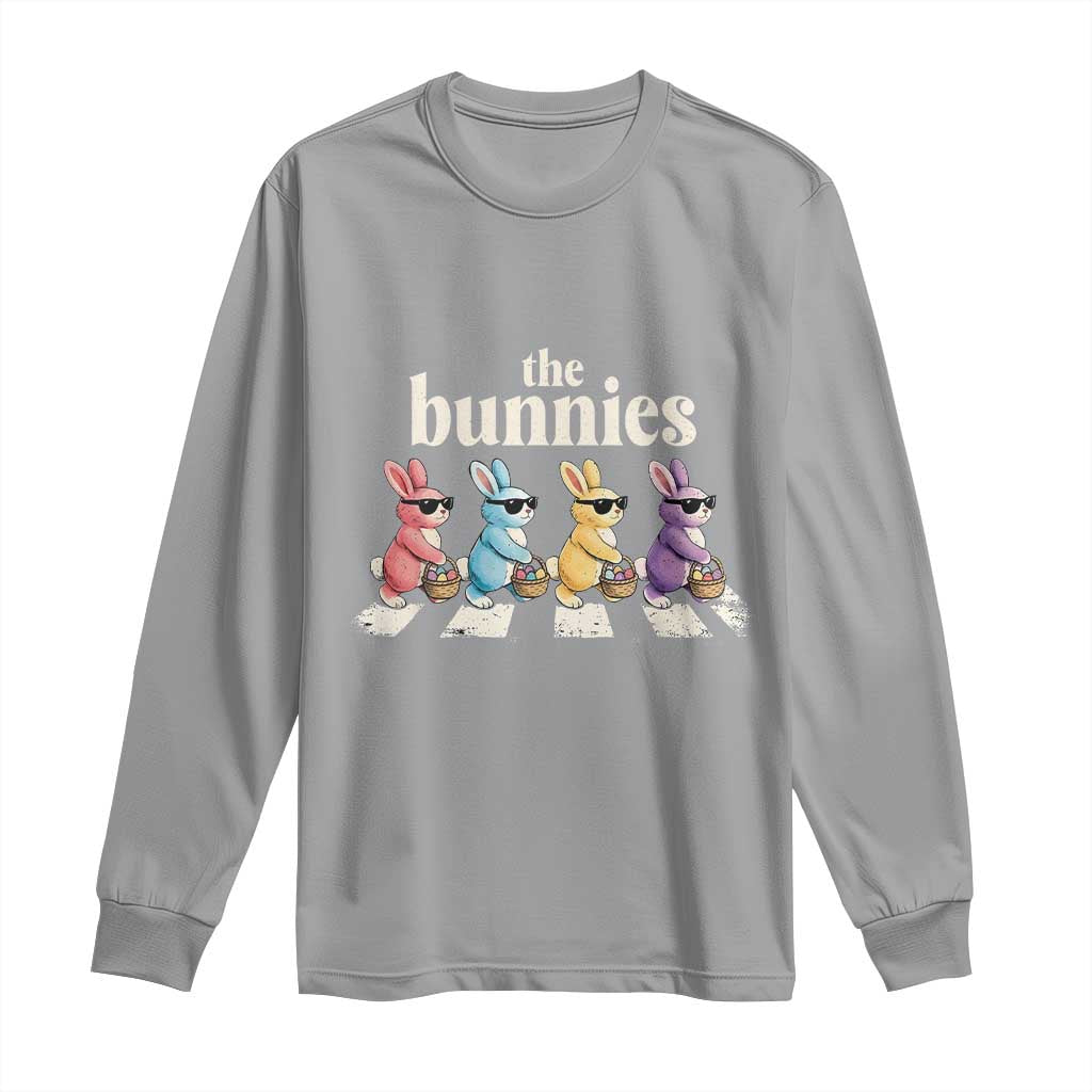 The Bunnies Parody Crossing Rabbits Graphic Long Sleeve Shirt Funny Easter Pop Culture Style Cute Bunny Gift