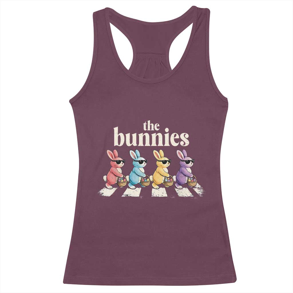 The Bunnies Parody Crossing Rabbits Graphic Racerback Tank Top Funny Easter Pop Culture Style Cute Bunny Gift