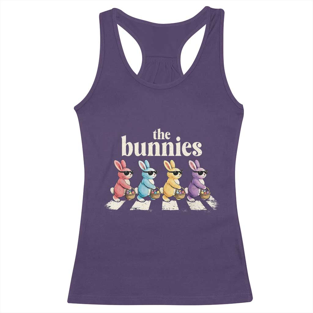 The Bunnies Parody Crossing Rabbits Graphic Racerback Tank Top Funny Easter Pop Culture Style Cute Bunny Gift