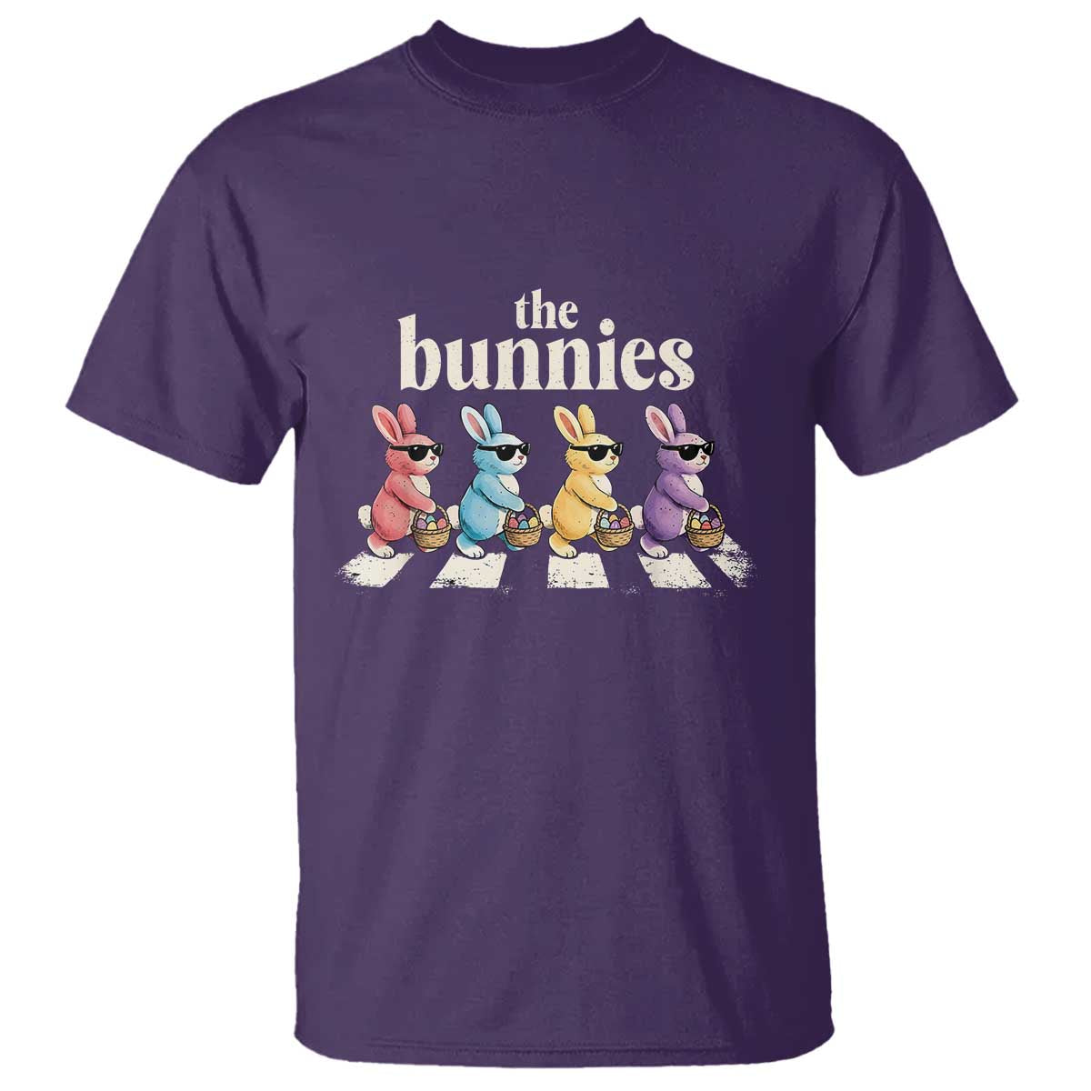 The Bunnies Parody Crossing Rabbits Graphic T Shirt Funny Easter Pop Culture Style Cute Bunny Gift