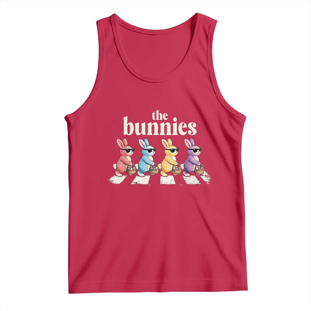 The Bunnies Parody Crossing Rabbits Graphic Tank Top Funny Easter Pop Culture Style Cute Bunny Gift