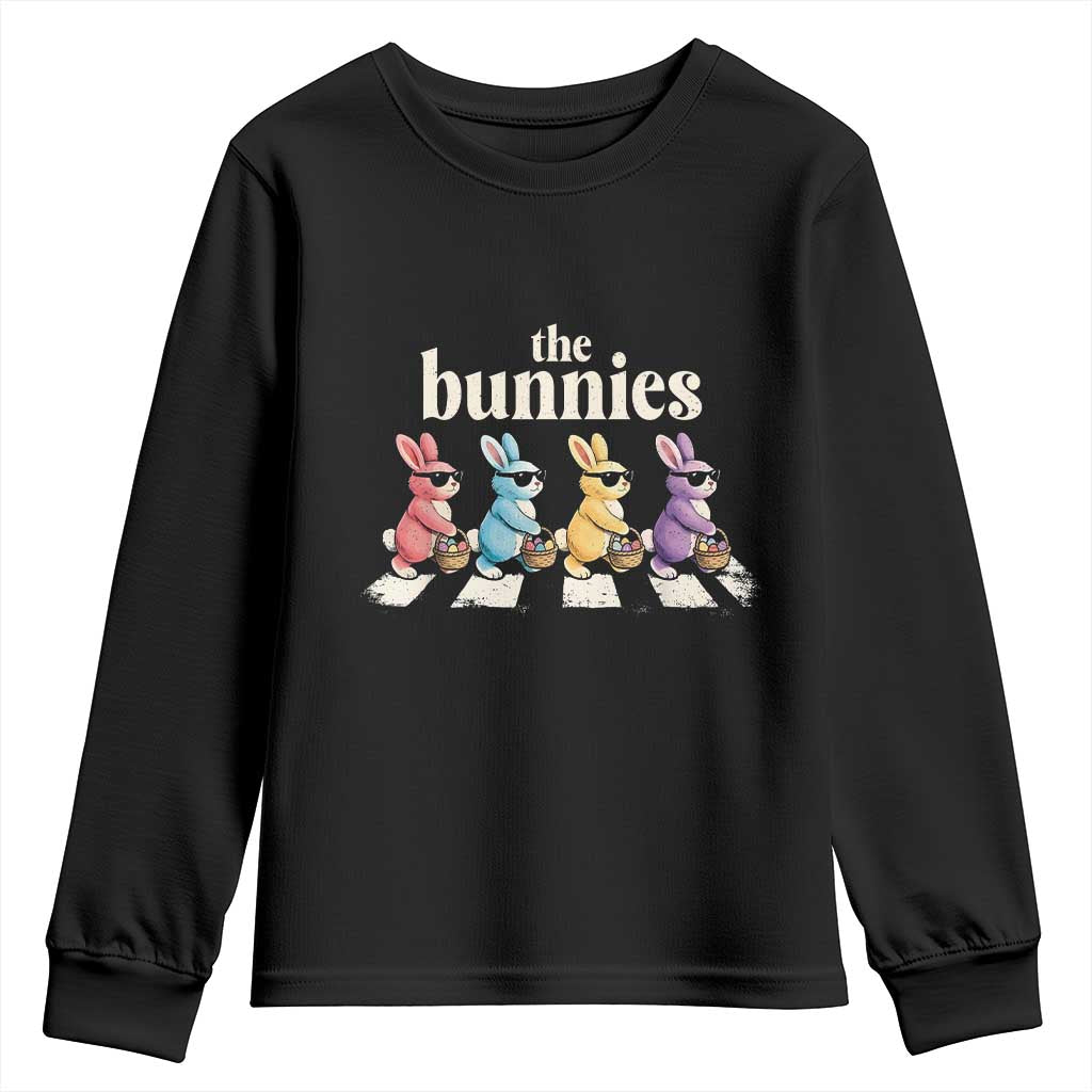 The Bunnies Parody Crossing Rabbits Graphic Youth Sweatshirt Funny Easter Pop Culture Style Cute Bunny Gift