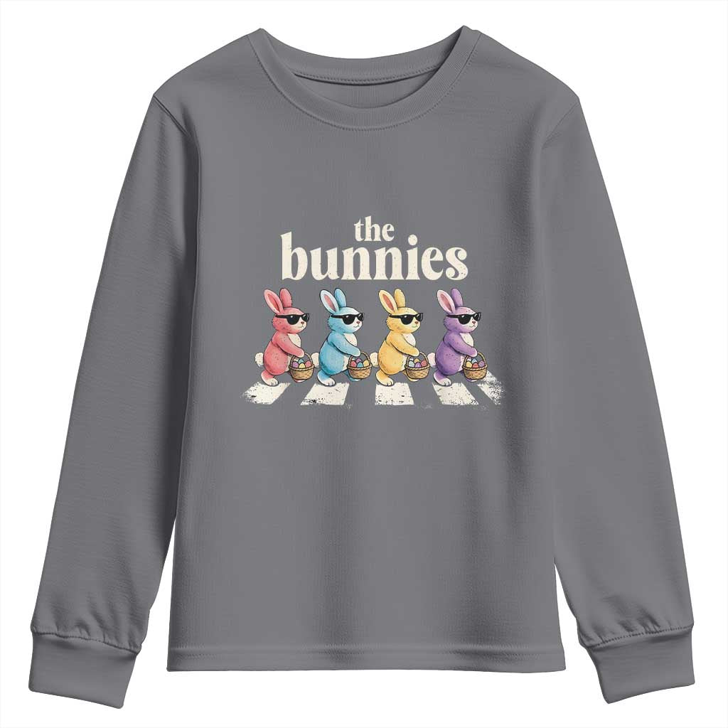 The Bunnies Parody Crossing Rabbits Graphic Youth Sweatshirt Funny Easter Pop Culture Style Cute Bunny Gift