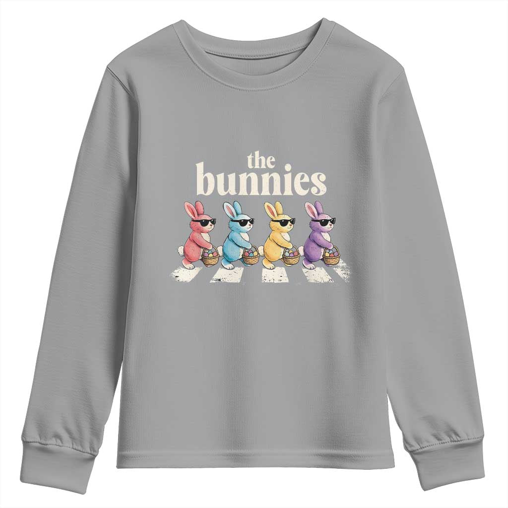 The Bunnies Parody Crossing Rabbits Graphic Youth Sweatshirt Funny Easter Pop Culture Style Cute Bunny Gift