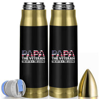 Patriotic Papa Bullet Tumbler The Veteran The Myth The Legend Dad Father's Day