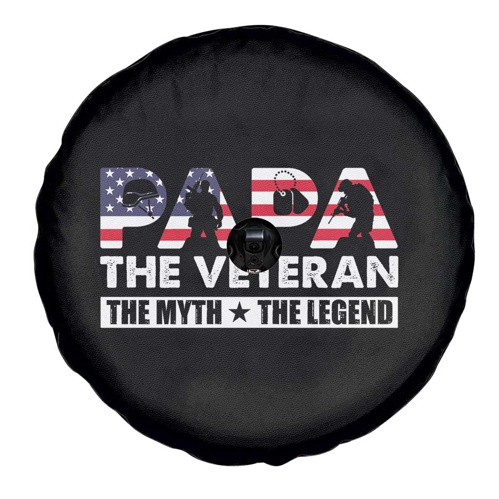 Patriotic Papa Spare Tire Cover The Veteran The Myth The Legend Dad Father's Day