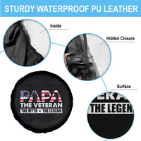 Patriotic Papa Spare Tire Cover The Veteran The Myth The Legend Dad Father's Day