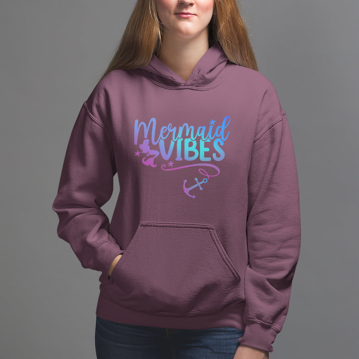 Mermaid Vibes For Women Girl Mythical Creature Hoodie - Wonder Print Shop