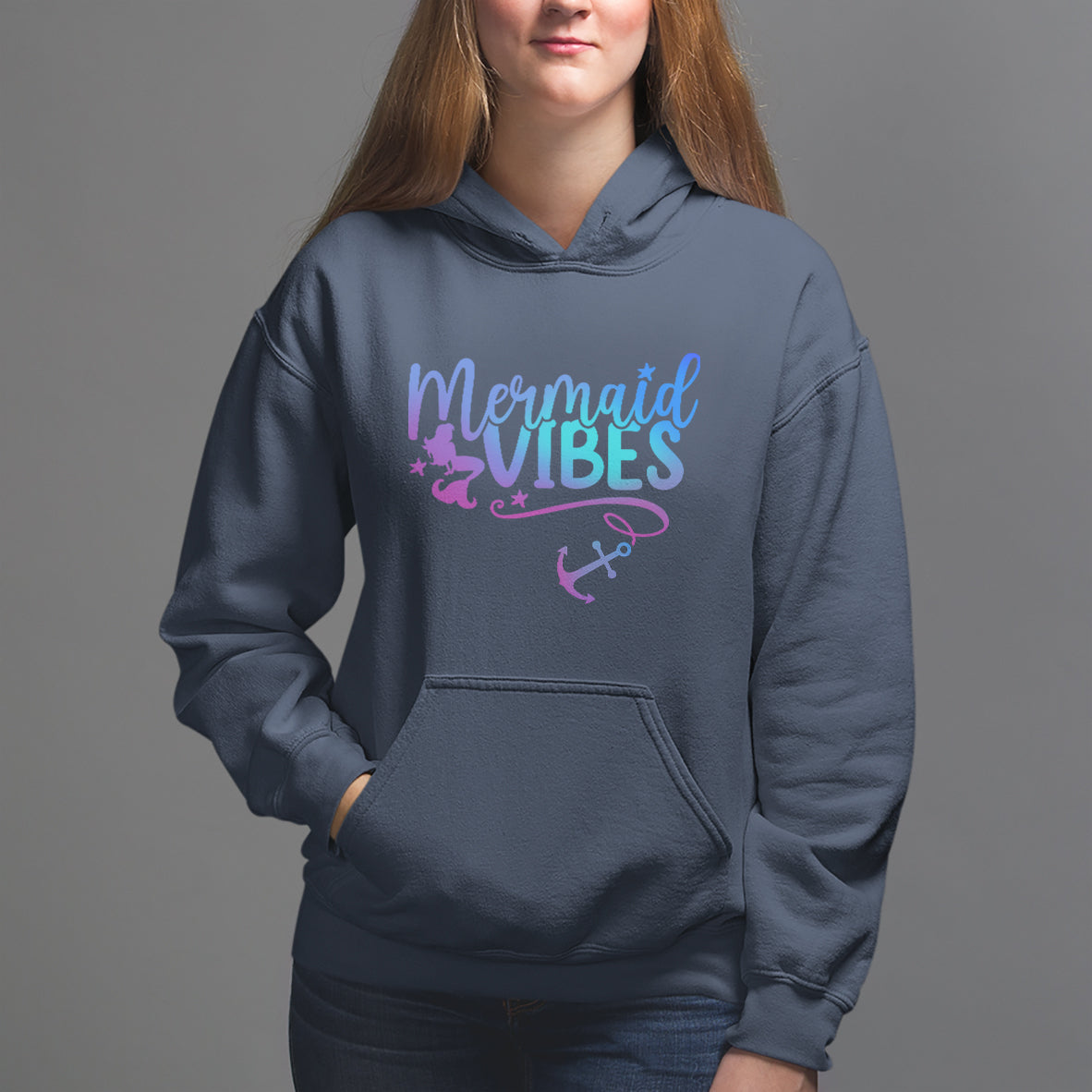 Mermaid Vibes For Women Girl Mythical Creature Hoodie - Wonder Print Shop