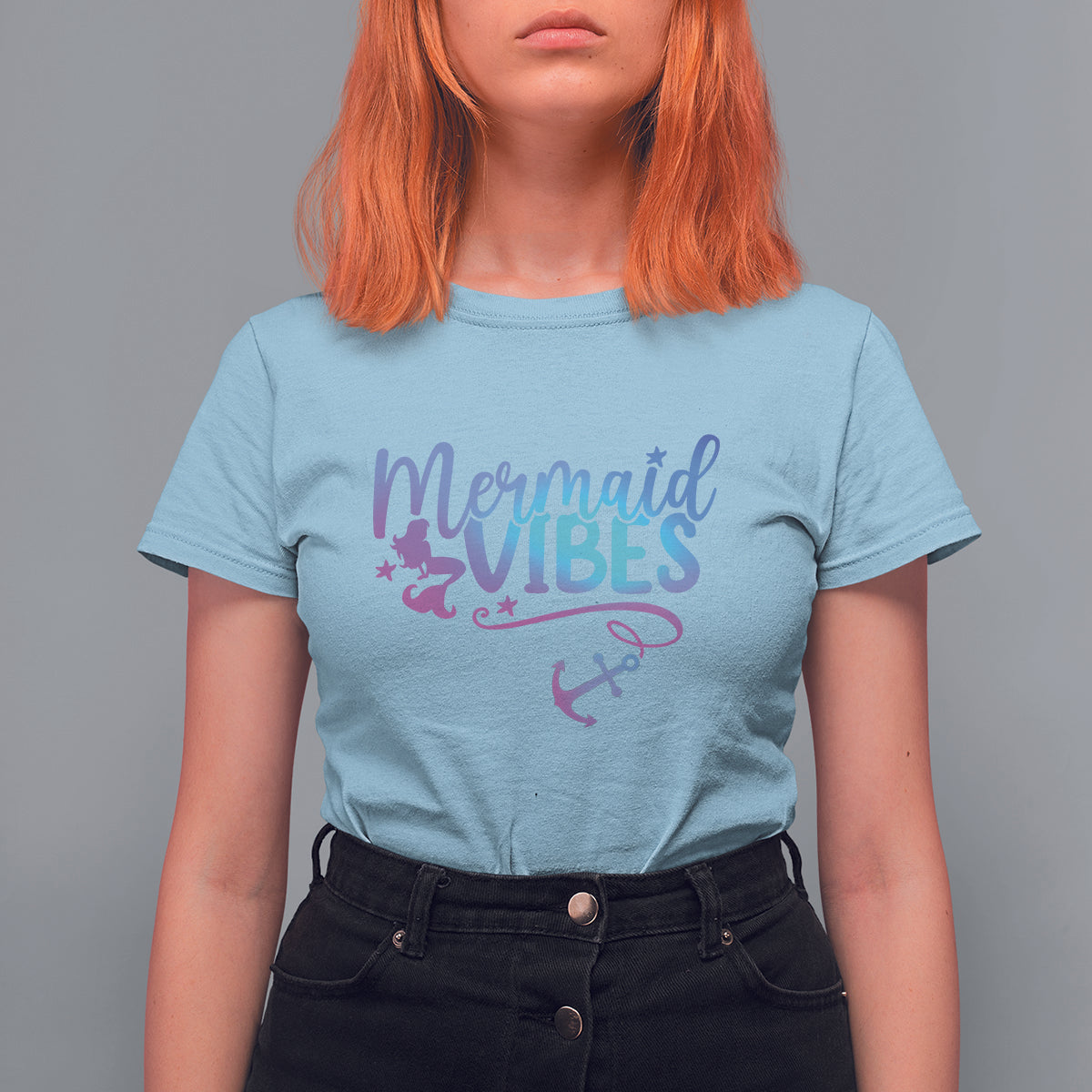 Mermaid Vibes For Women Girl Mythical Creature T Shirt For Women - Wonder Print Shop