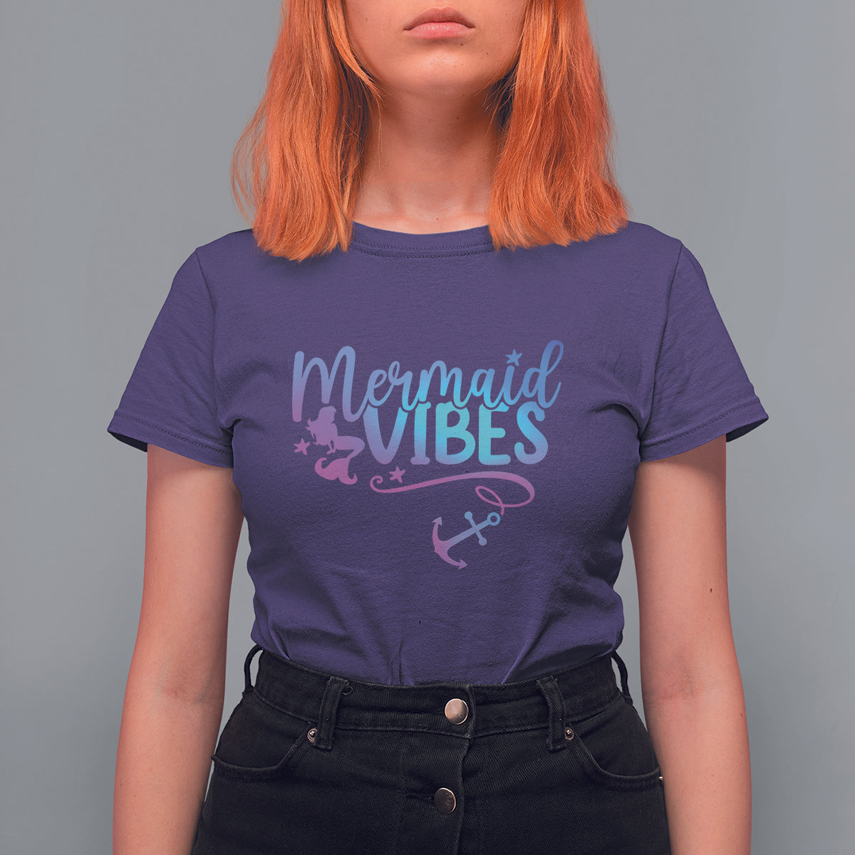 Mermaid Vibes For Women Girl Mythical Creature T Shirt For Women - Wonder Print Shop