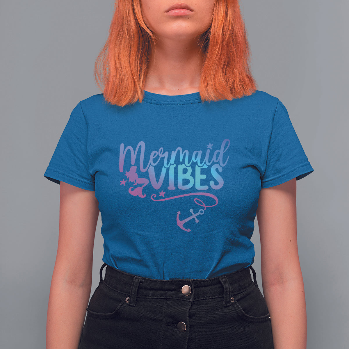 Mermaid Vibes For Women Girl Mythical Creature T Shirt For Women - Wonder Print Shop