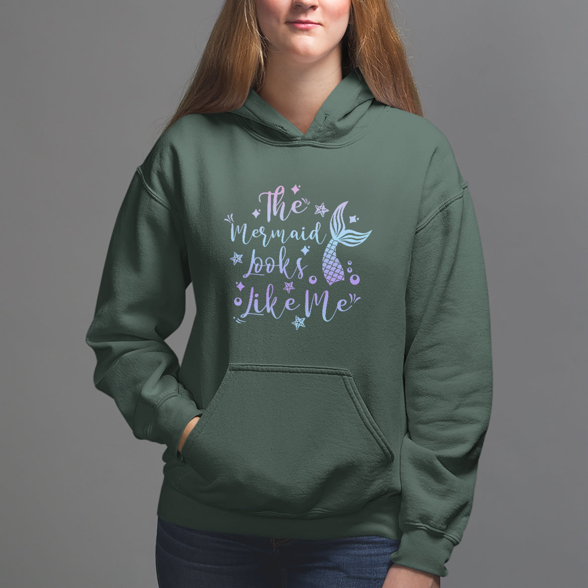Funny Mythical The Mermaid Looks Like Me Hoodie - Wonder Print Shop