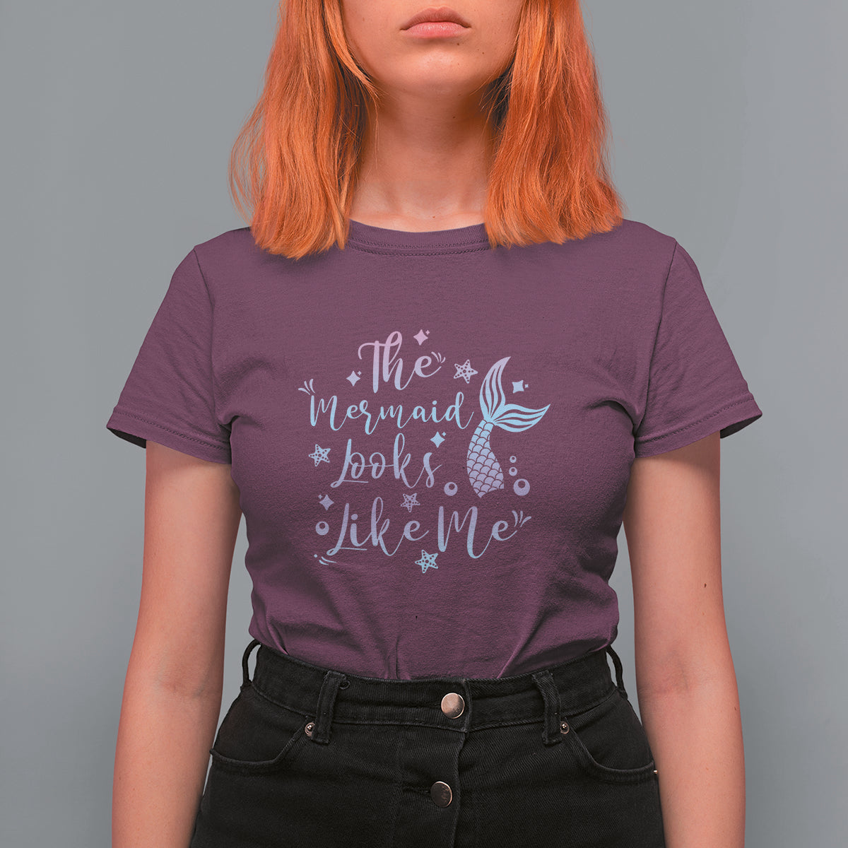 Funny Mythical The Mermaid Looks Like Me T Shirt For Women - Wonder Print Shop