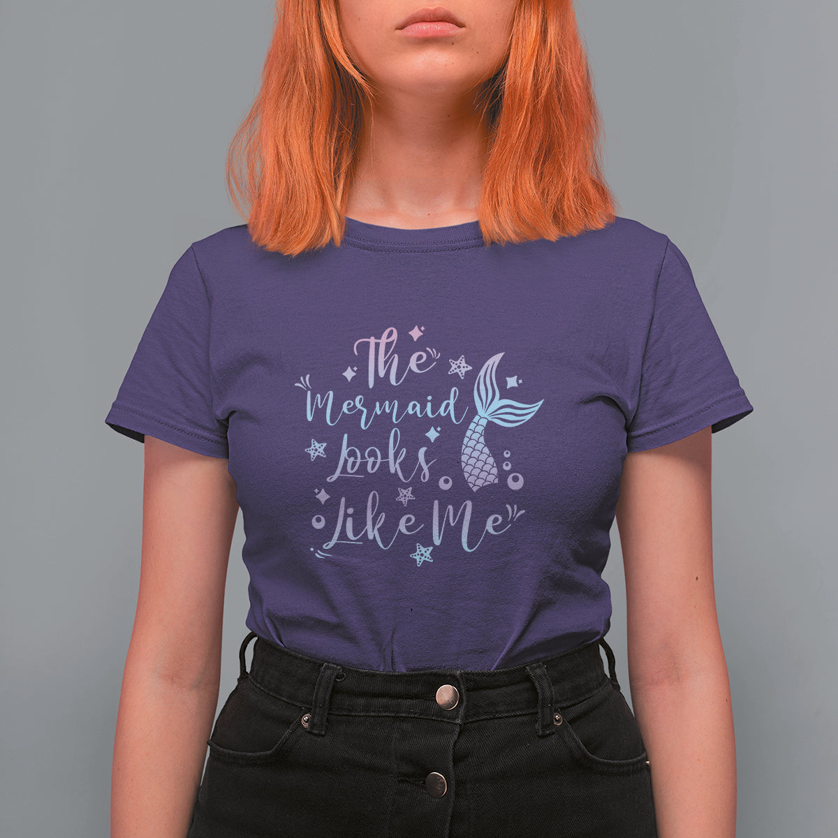 Funny Mythical The Mermaid Looks Like Me T Shirt For Women - Wonder Print Shop