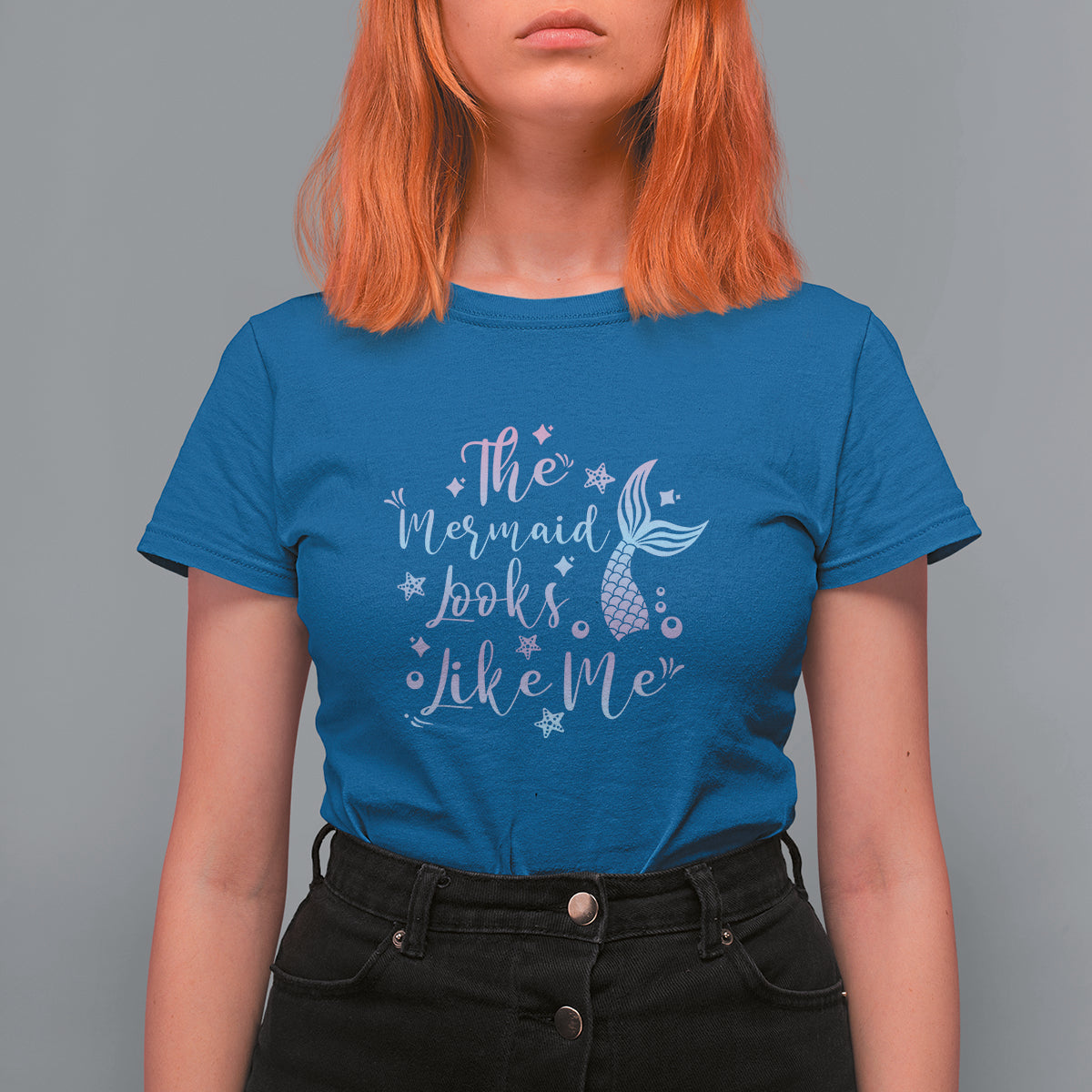 Funny Mythical The Mermaid Looks Like Me T Shirt For Women - Wonder Print Shop