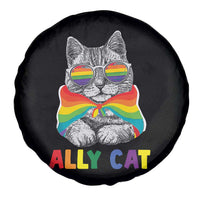 Ally Cat with Pride Cape Spare Tire Cover Rainbow LGBTQ+ Support