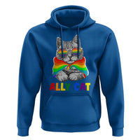 Ally Cat with Pride Cape Hoodie Rainbow LGBTQ+ Support