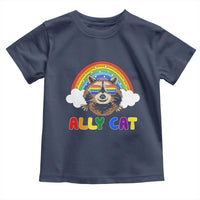 Ally Street Cat Rainbow Raccoon Toddler T Shirt Funny LGBTQ+ Pride Support
