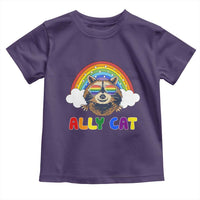 Ally Street Cat Rainbow Raccoon Toddler T Shirt Funny LGBTQ+ Pride Support