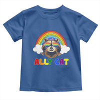 Ally Street Cat Rainbow Raccoon Toddler T Shirt Funny LGBTQ+ Pride Support