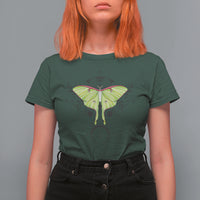 Nature Inspired Illustration Luna Moth Entomology Alchemy Mystic Moon T-Shirt for Women, Moth T-shirt, Spirituality Shirt T Shirt For Women - Wonder Print Shop