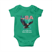 Bold Patriotic American Eagle Baby Onesie Land of the Free Home of the Brave Est 1776