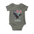 Bold Patriotic American Eagle Baby Onesie Land of the Free Home of the Brave Est 1776
