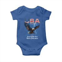 Bold Patriotic American Eagle Baby Onesie Land of the Free Home of the Brave Est 1776