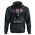 Bold Patriotic American Eagle Hoodie Land of the Free Home of the Brave Est 1776