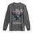 Bold Patriotic American Eagle Long Sleeve Shirt Land of the Free Home of the Brave Est 1776