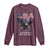Bold Patriotic American Eagle Long Sleeve Shirt Land of the Free Home of the Brave Est 1776