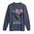 Bold Patriotic American Eagle Long Sleeve Shirt Land of the Free Home of the Brave Est 1776