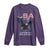 Bold Patriotic American Eagle Long Sleeve Shirt Land of the Free Home of the Brave Est 1776