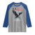 Bold Patriotic American Eagle Raglan Shirt Land of the Free Home of the Brave Est 1776