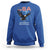 Bold Patriotic American Eagle Sweatshirt Land of the Free Home of the Brave Est 1776