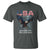 Bold Patriotic American Eagle T Shirt Land of the Free Home of the Brave Est 1776