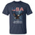 Bold Patriotic American Eagle T Shirt Land of the Free Home of the Brave Est 1776