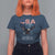 Bold Patriotic American Eagle T Shirt For Women Land of the Free Home of the Brave Est 1776