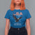 Bold Patriotic American Eagle T Shirt For Women Land of the Free Home of the Brave Est 1776