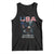 Bold Patriotic American Eagle Tank Top Land of the Free Home of the Brave Est 1776