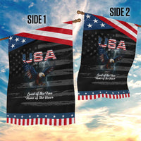 Bold Patriotic American Eagle Garden Flag Land of the Free Home of the Brave Est 1776