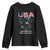 Bold Patriotic American Eagle Youth Sweatshirt Land of the Free Home of the Brave Est 1776
