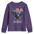 Bold Patriotic American Eagle Youth Sweatshirt Land of the Free Home of the Brave Est 1776