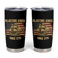Rejecting Kings Since 1776 Tumbler Cup Historic Ship Sailboat Distressed American Flag