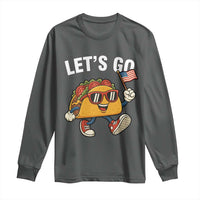 Let’s Go Taco Patriotic Long Sleeve Shirt Funny 4th of July Food Humor